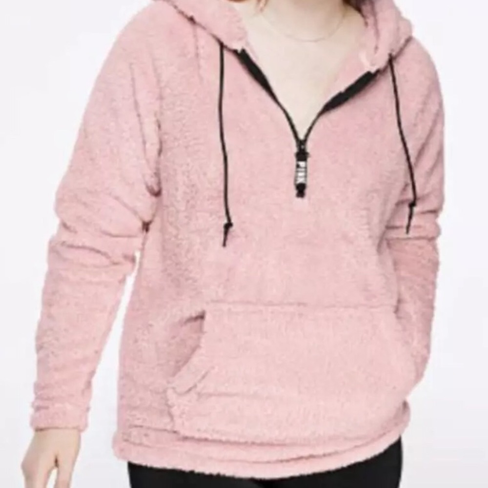 Victoria’s Secret Pink Sherpa “Teddy” Pullover Large